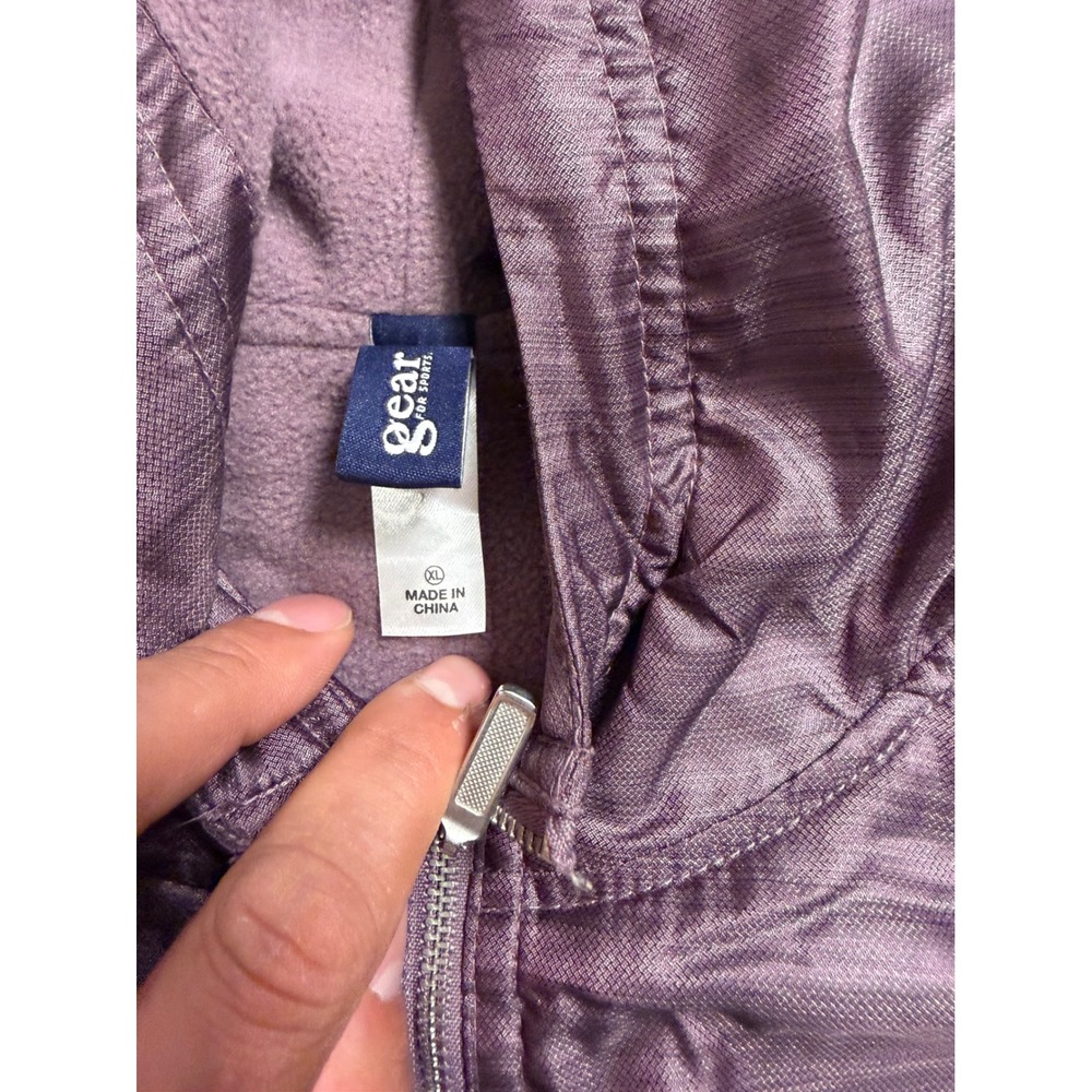 Gear for Sports Womens Plum Purple Hooded Fleece Lined Full Zip Vest XL - Picture 4 of 11